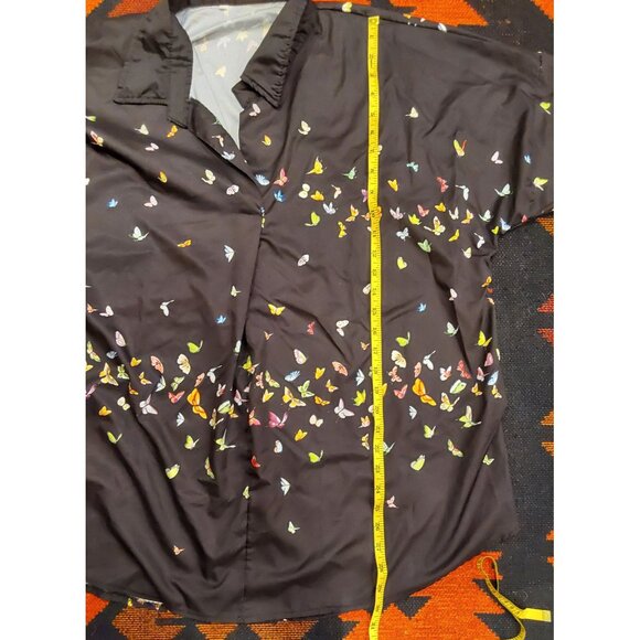 Unbranded NEW WOMEN'S PLUS Black A-Line Shirt with Multicolored Butterflies. XXL - Picture 7 of 13